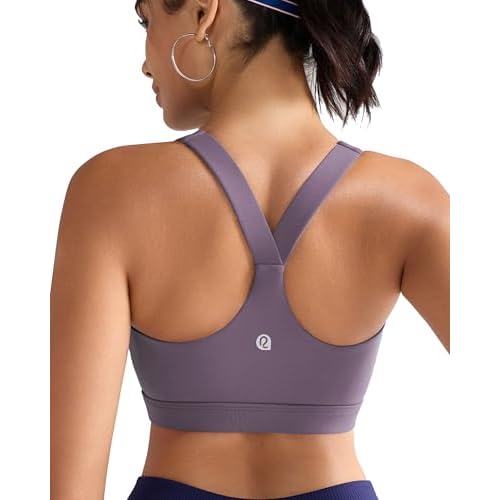 RUNNING GIRL Sports Bras for Women, Molded Cup High Impact Sports Bra Workout Bras for Women High Support Racerback A-purple XX-Large