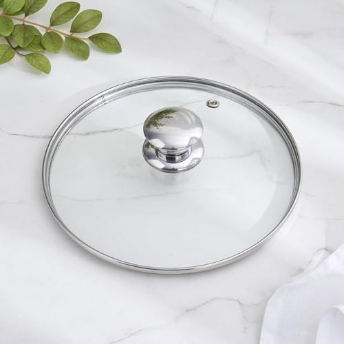 Image of Home Centre |Adalyn Grit Glass Lid - 20.5cm|Kitchen Accessories|Kitchenware|Tools and Gadgets|Transparent