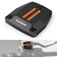 NICECNC Vordere Hauptbremszylinder-Abdeckkappe, Compatible with Harley Sportster S RH1250S 2021–2024, Nightster RH975 2022–2024, Ersatz für 41700790, Siehe Zubehör, Orange