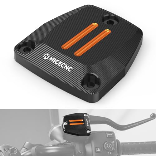 NICECNC Vordere Hauptbremszylinder-Abdeckkappe, Compatible with Harley Sportster S RH1250S 2021–2024, Nightster RH975 2022–2024, Ersatz für 41700790, Siehe Zubehör, Orange