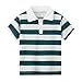 Collared Shirts for Boys 3-Pack Striped School Uniform T-Shirts Summer Fashion Soft Comfortable Everyday Wear Tops Black