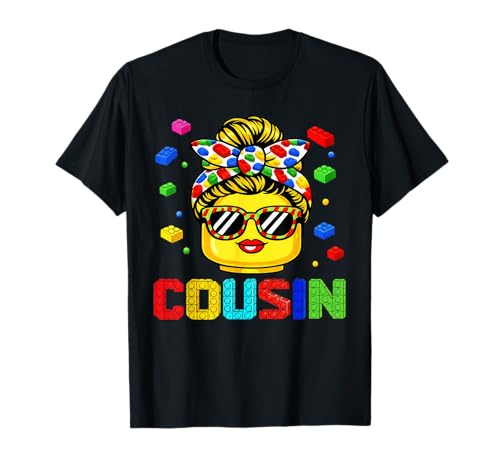 Cousin Master Builder Building Bricks Blocks Mothers Day T-Shirt