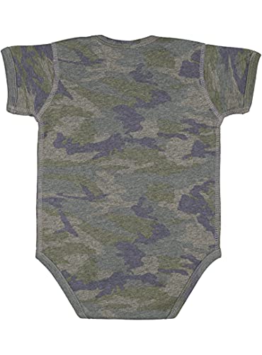 Rabbit Skins Baby Soft Fine Jersey Short Sleeve Bodysuit (4424) Vintage Camo, 6M #TOP1