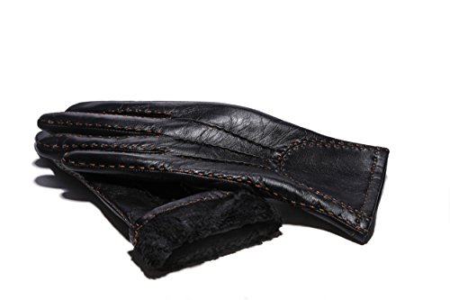 MoDA Ms Minsk Women's Stitched Genuine Leather Fully Lined Winter Gloves