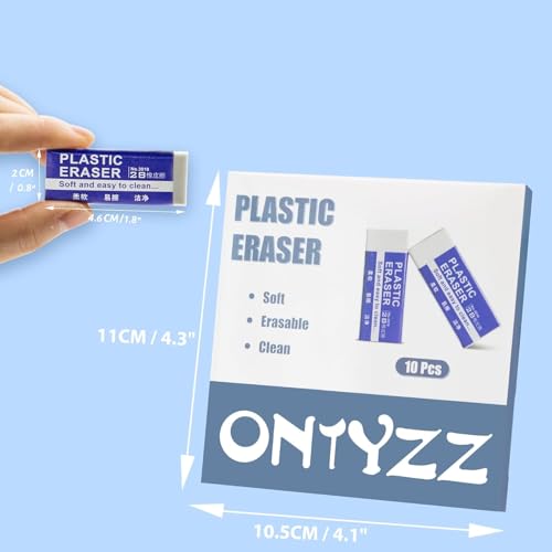 Radierer Klassischer Radiergummi Weiß Plastik Gummi Radiergummis für den Universellen Gebrauch in Schulbüros Skizzen Gemälde Bildende Kunst Sanft 2B Radiergummi 10 Stk
