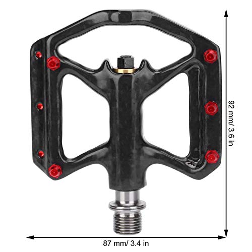 Keenso Bike Pedals Set, Carbon Fiber Mountain Bike Pedals Road Bike Self?Locking Pedals Metal Bicycle Pedals Replacement Cycling Accessory #TOP4