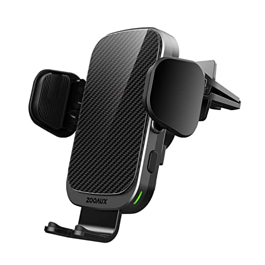 [Upgraded Version] ZOOAUX 15W Fast Wireless Car Charger Vent Mount, Fast Charging Auto-Clamping Air Vent Car Phone Holder for iPhone 13/13 mini/12/11/XS/XR/X/8,Samsung S22/S21/S20/S10/S9 Note 10(Grey)