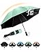 Chakipee Paraguas plegable Antiviento mujer - Paraguas invertido resistente al viento, Paraguas de viaje automático portátil compacto hombre, revestimiento de 210T, resistente a los rayos UV