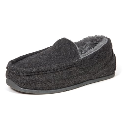 Deer Stags Slipper, Dark Grey, 3 US Unisex Big Kid