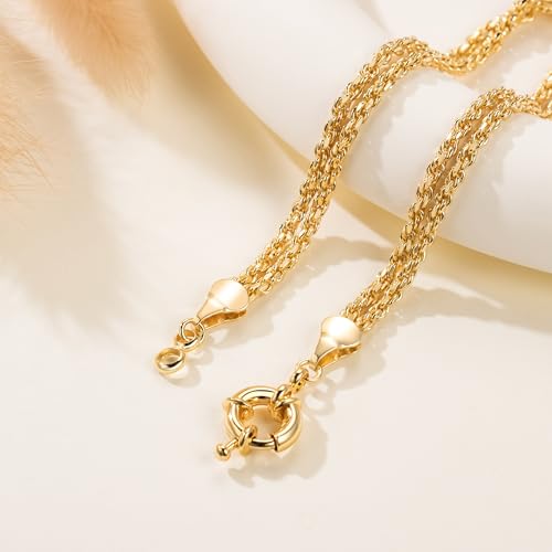 Gold Bracelets For Women 14K Gold Bracelet For Women Layered Bracelet For Womens Beauty In Simplicity Understated Handmade Rope Bracelets For Womens 6.7/7.5/8.3 Inches3