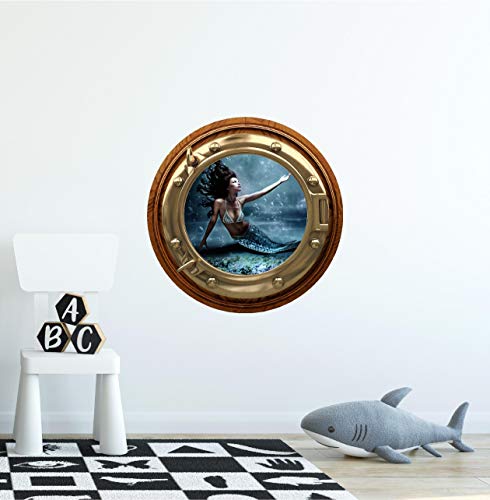 Vinilo decorativo ventana port-hole de sirena 12 pulg. miniatura 2