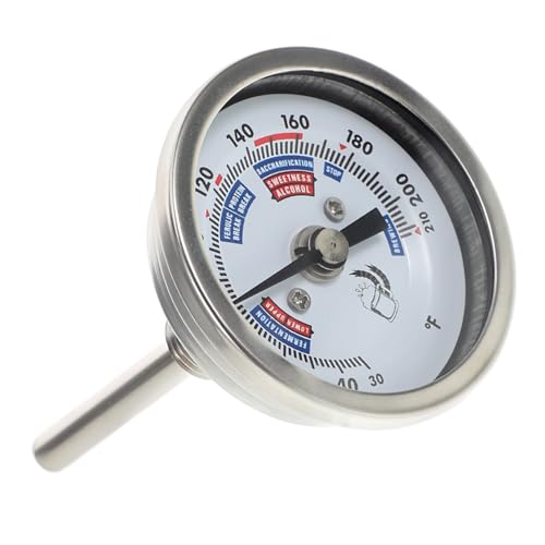 Thermomètre à vin pour brassage maison et vinification précise en acier 304