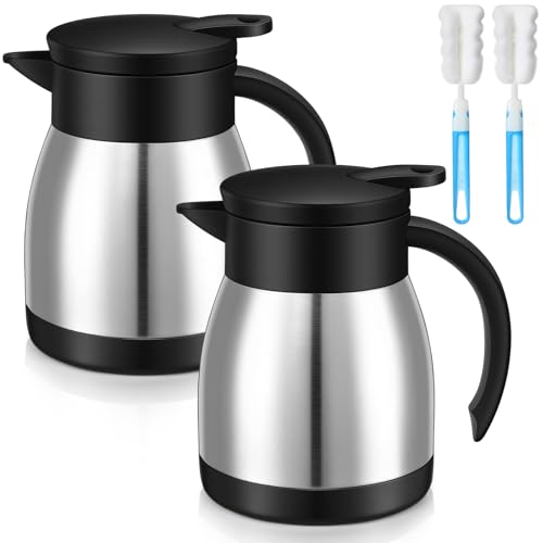 Uiifan 2 Pcs Thermal Coffee Carafe Insulated Stainless Steel Coffee