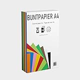 EAF supplies 250 Blatt buntes DIN-A4 Tonpapier, Set aus 10 Farben in 160g/m², Tonzeichenpapier bunt zum Zeichnen, Drucken, Basteln, DIY-Bedarf, Grußkarten und vielem mehr