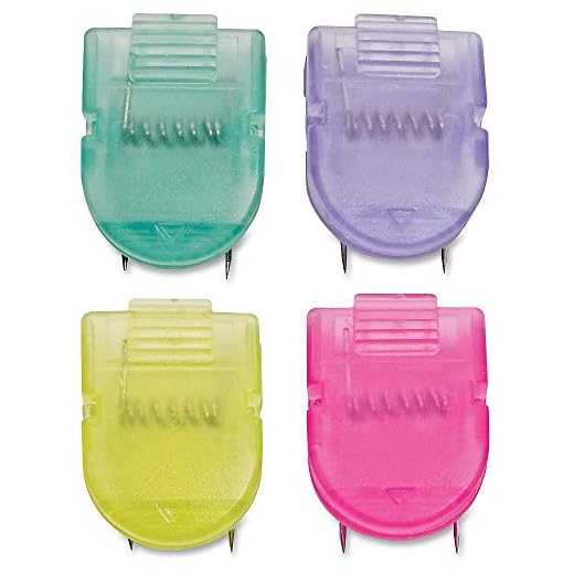 Advantus Standard Size Wall Clips for Fabric Panels, 40-Sheet Capacity, Assorted Cool Colors, Box of 50, AVT75336