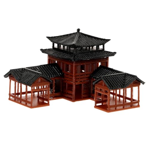 Hemobllo Ornement de Pagode Miniature en Résine 8x8x6 Cm, Figure de Tour Asiatique pour Décoration Jardin Zen, Micro-Paysage D’Aquarium et Terrarium, Sculpture Artisanale pour Maison