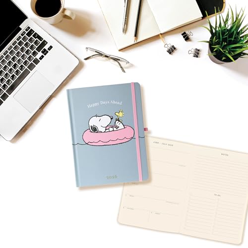 July 2025 – Dec. 2026 Planner by Graphique, Weekly and Monthly Planner, 18 Months Calendar, Hardcover, Peanuts Pink Floatie, 6” x 8” - Thumbnail 2