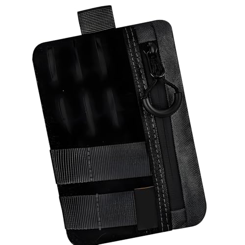 Uqezagpa Bolsa de tela Oxford para cuaderno, bolsa organizadora de almacenamiento multiusos, pequeña cartera para deportes al aire libre y viajes, para hombres, bolsas al aire libre con cremalleras