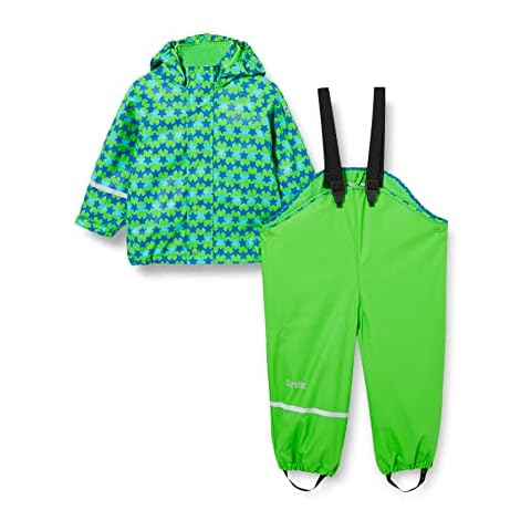 CareTec Baby and Kids Waterproof Trousers and Jacket Set, Fleece Lined, Green (974 - 4004), 4 Years Cover