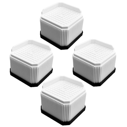 Umelee 洗濯機かさ上げ台 5.1cm高さ調整 6.4cm足対応 高さ調節器具 家電・家具向け 振動・騒音軽減 滑り止め 耐荷重500kg 4個セット ホワイト