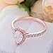 Aienid Engagement Rings with Wedding Band Engagement Ring Rose Gold 14K Pear Moissanite Size 4 Fashion for Sister New Year Jewelry