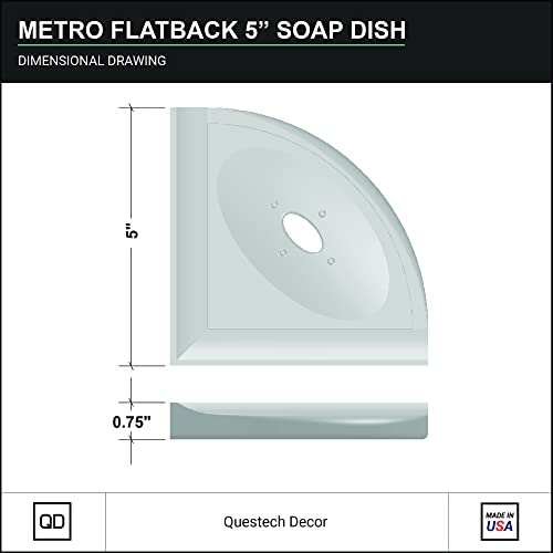 Questech Décor 5 Inch Shower Soap Dish, Wall Mounted Soap Dish Corner Shower Shelf, Retrofit Shower Caddy For Tiled Shower Walls, Bathroom Corner Shelf, 5 Inch Metro Flatback, Oil Rubbed Bronze Finish #TOP4