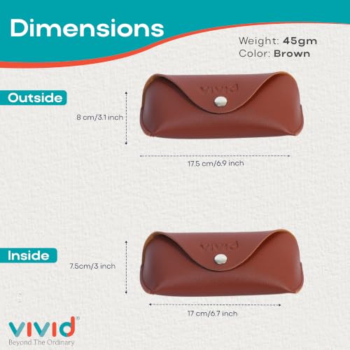 Image of VIVID Unisex Specs Snap Button Eyewear Dabbi Faux Leather Soft Case Cover