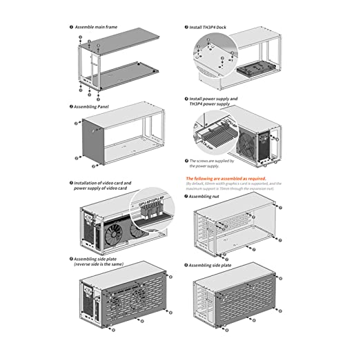 Gabinete Dock para GPU compatible con Thunderbolt Modelo TH3P4G3 con estructura metálica, soporte para display OLED y ventiladores de refrigeración miniatura 4