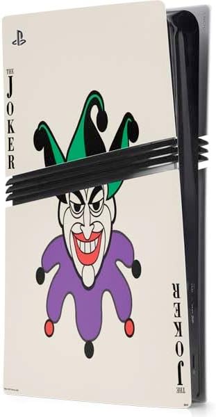 Skinit Decal Gaming Skin Compatible with PS5 Pro Console - Officially Licensed DC Comics The Joker Dark Knight Poster Art Design
