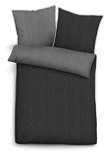 biberna 0840500 Wende-Bettwäsche Garnitur mit Kopfkissenbezug...