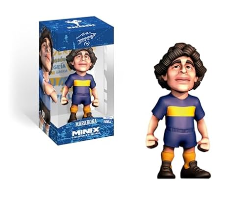 MINIX - Figura de Diego Maradona Amarillo y Azul - Argentina - Coleccionables de 12 cm para Exhibición, Idea de Regalo para Niños Y Adultos, Fans de Fútbol - MN13180 | Ya disponible en tu tienda friki favorita! En mundofriki.es!