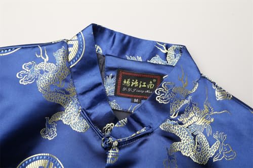 Shanghai Story Spring Autumn Dragon Print Chinese Traditional Tops Kungfu Jacket for Men2