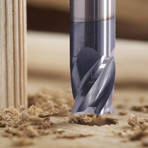 Image of NZ 1 /4 inch 4-Flute Double-Ended Square End Mills, CNC Milling Bits AlTiN-Coated Solid Carbide for Alloy Steel, Hardened Steel & Stainless Steel | 5-Pack