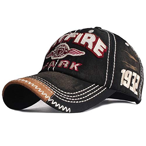 Baseballcap Spitfire Distressed Snapback Vintage Used Look Retro Flugzeug Oldschool Kappe Mütze Cap Schirmmütze Basecap verstellbar (schwarz) Cover