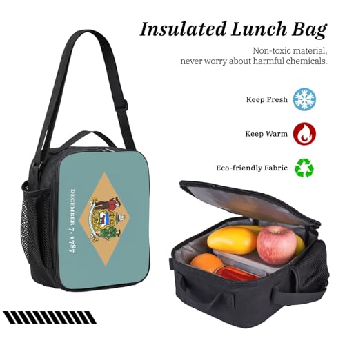 Sac à dos avec boîte à déjeuner Delaware pour l'école et le voyage - 6