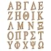 Wooden Greek Letter - 24-Pack Unfinished Wood Greek Alphabet, Paintable Greek Font for DIY, Home, College, Sorority, Fraternity Decoration, 6 inches Tall