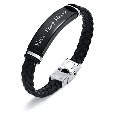 MEALGUET Personalized Leather Bracelet Cover
