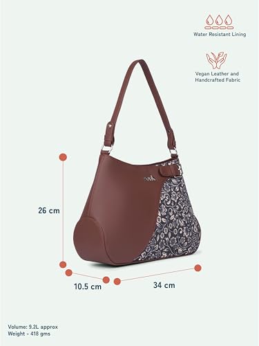 Image of ZOUK Ira Handbag | Stylish Women's Handbag | Luxury Shoulder Bag for Women | Trendy | Fancy Ladies Handbags | Small Purse for Events | Water-Resistant