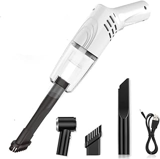 Handheld Vacuum Cordless, Hand Vacuum Cordless 9000PA Suction, Car Hand Vacuum, Mini Vacuum Cordless, Portable Vacuum, Handheld Cordless Vacuum,for Pet Hair, Home and Car Cleaning White