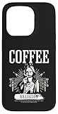 Hülle für iPhone 15 Pro Coffee is My Religion - beliebter Kaffee Kirche Spruch