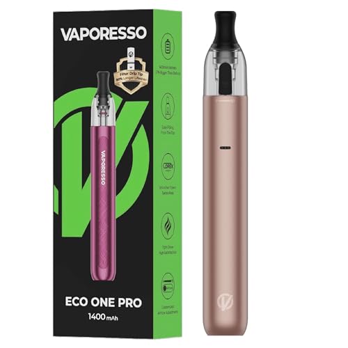 Vaporesso ECO One Pro Kit Pen Style Pod Vape Built in 1400mAh battery Top Filling 2ml ECO One Pod Cartridge 0.8ohm Vaporizer COREX SMOOTH Electronic Cigarette No Nicotine (Mokka-Braun)