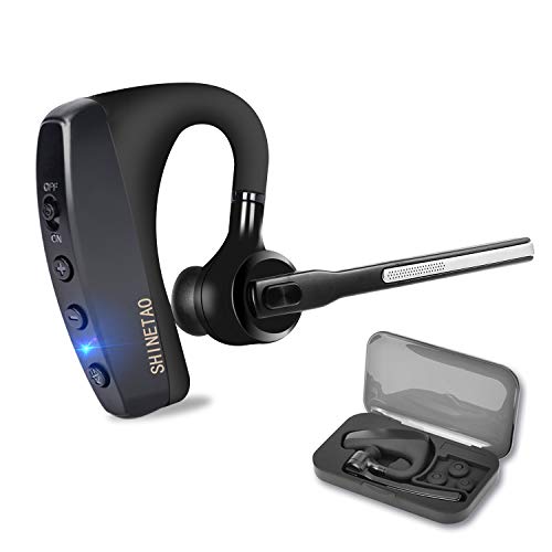 Bluetooth Headset 4.2 for Cell Phones, CVC8.0 Noise Cancelling Dual Mic 16Hrs Talktime Hands-Free Wireless Earpiece for Business/Driving/Meeting Compatible with iPhone, Android