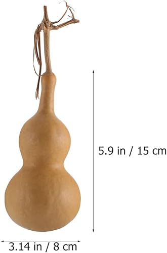 Miniatura 7 de Toyvian Botella de madera de calabaza seca natural, pintura de bricolaje, artesanía de muñeca de clavija de madera, botella de calabaza china Feng