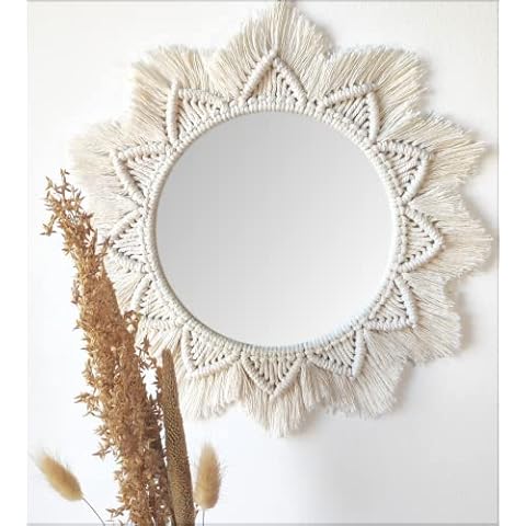 Miroir Bohème Macramé Blanc Ecru Cover