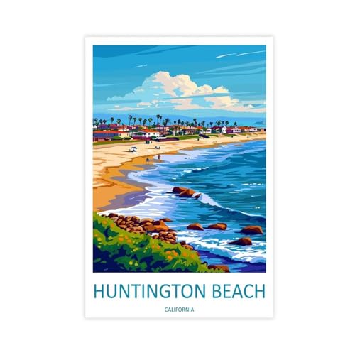 XOQO Huntington Beach California (3) Travel Landscape World Scenery Wall Decoration Poster Family...