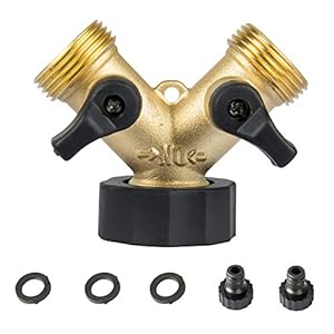 Yorbay 2-wegventiel waterverdeler voor waterkraan splitter tuinslang met 3/4 inch schroefdraad, Y-vormig, met…