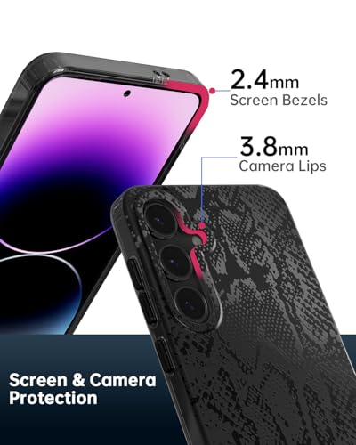 Coque Samsung S25 Plus MagSafe mince serpent noir mat - 5