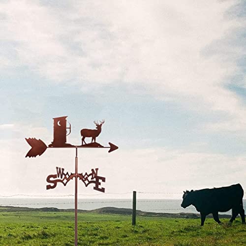 Webert Weathervane Weather Vane Deer Weathervane With Wind Direction Indicator Garden Courtyard Decoration Professional Measuring Tools #TOP4
