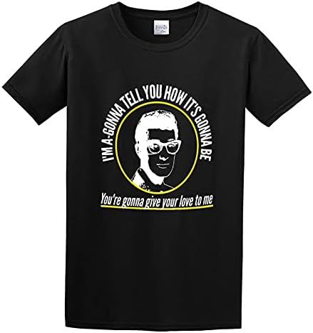 Buddy Holly O Neck - Camiseta para hombre, color negro