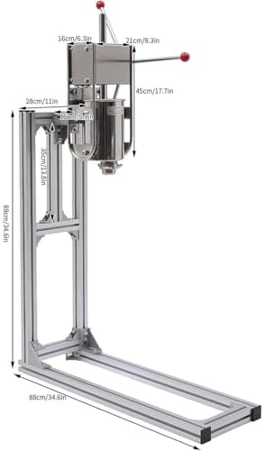 Professional Stainless Steel Pasta Maker - Manual Hand Crank Machine for Restaurants & Bakeries, High Capacity Dough Roller, Easy to Use, Durable Kitchen Tool